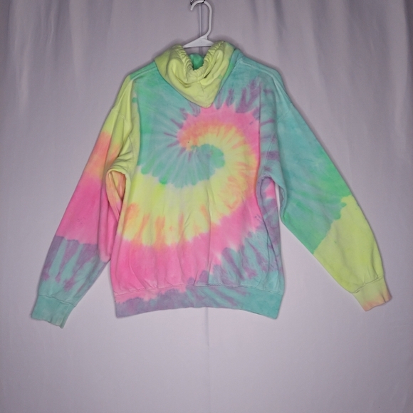 Colortone Vtg Tie Dye Hoodie Sweatshirt Medium Neon Colorful - Picture 2 of 7